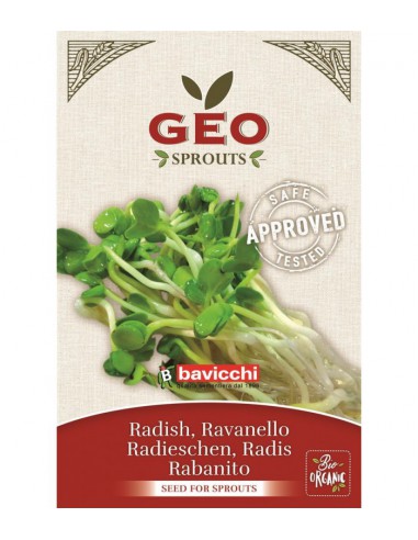 Rzodkiewka - nasiona na kiełki GEO, certyfikowane, 30g, Bavicchi