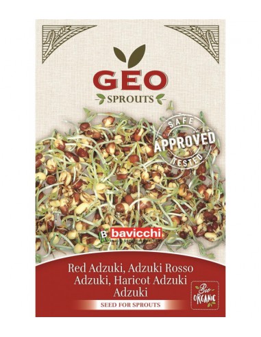 Fasola Adzuki - nasiona na kiełki GEO, certyfikowane, 90g, Bavicchi
