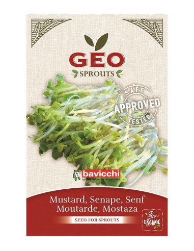 Gorczyca - nasiona na kiełki GEO, certyfikowane, 50g, Bavicchi