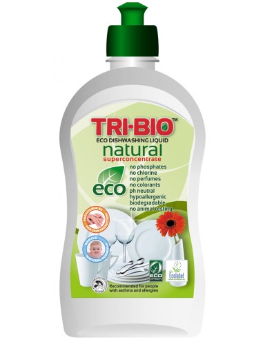 TRI-BIO, Ekologiczny Skoncentrowany Płyn do Mycia Naczyń, 420 ml