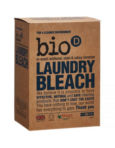 Bio-D, Laundry Bleach - Odplamiacz, Wybielacz, Eliminator Zapachów, 400g