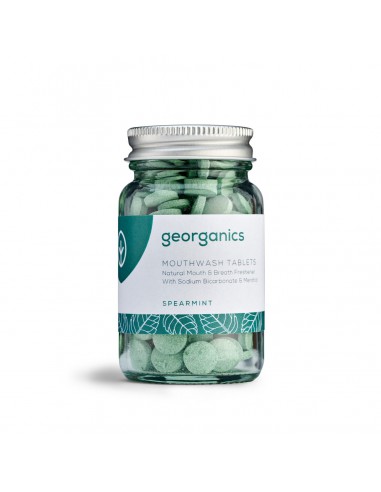 Georganics, Naturalne tabletki do płukania jamy ustnej, Spearmint, 180 tabletek