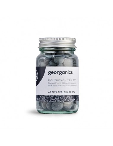Georganics, Naturalne tabletki do płukania jamy ustnej Activated Charcoal, 180 tabletek