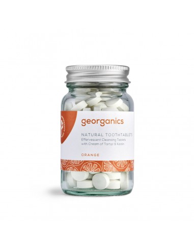 Georganics, Naturalne tabletki do mycia zębów, Orange, 120 tabletek
