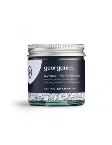 Georganics, Proszek do czyszczenia zębów, Activated Charcoal, 60 ml