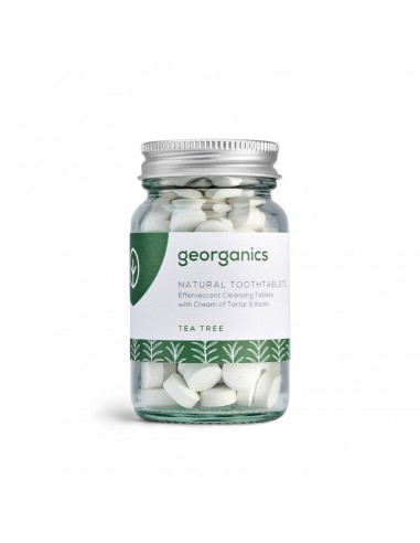 Georganics, Naturalne tabletki do mycia zębów, Tea Tree, 120 tabletek