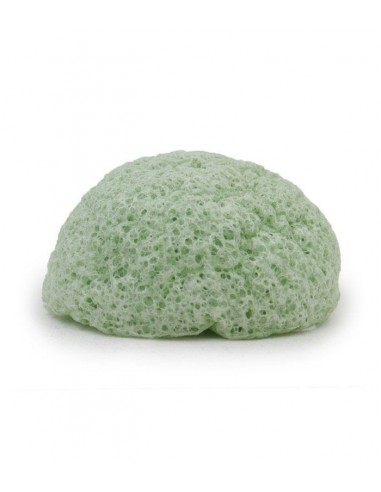 Gąbka Konjac do twarzy, Zielona Herbata, aż 6,3 - 8 cm średnicy, Bebevisa
