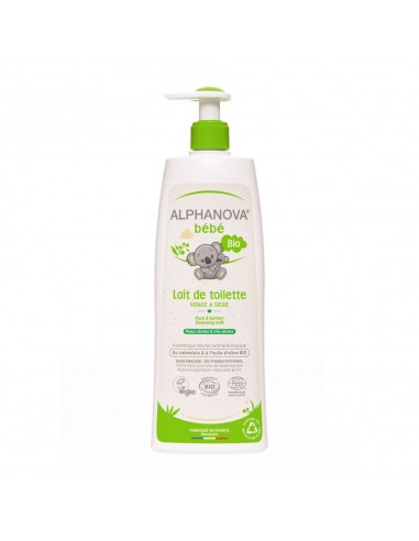Alphanova Bebe, Organiczne mleczko z oliwą do mycia niemowląt, 500 ml