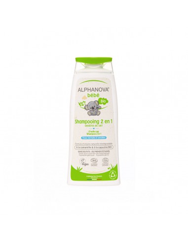 Alphanova Bebe, Delikatny szampon do włosów Bio, 2w1, 200 ml