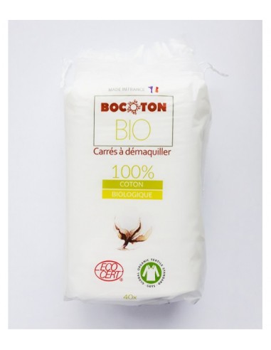 Ekologiczne płatki kosmetyczne BIO kwadratowe 75x75mm / 40szt. Bocoton