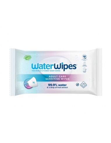 WaterWipes, BIO, Adult Care, Chusteczki nawilżane wodne XL, 30 szt.