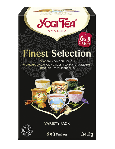 Yogi Tea Wyborny zestaw 6 ajurwedyjskich herbat FINEST SELECTION (6 x 3 torebki)