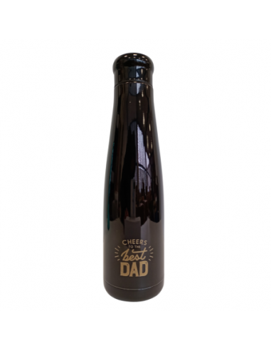 Butelka Termiczna Well - Black Chrome "Cheers to the best Dad!", 550ml