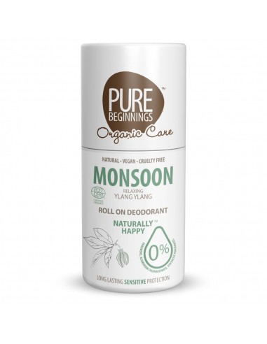 Pure Beginnings Organic Care, Dezodorant w kulce Monsoon, 75ml