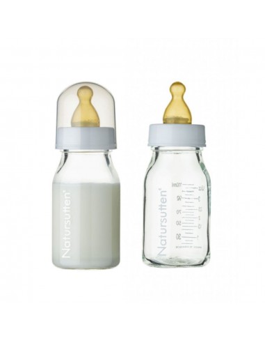 NATURSUTTEN, Butelka szklana dla niemowląt 110ml, 2 szt.