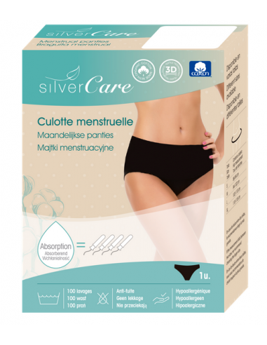 Masmi SILVER Care Majtki menstruacyjne 100% certyfikowanej bawełny organicznej XL