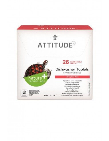 Attitude, Tabletki do zmywarki Rozpuszczalne saszetki (26 szt), 520 g