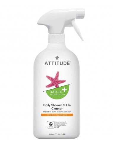 Attitude, Płyn do czyszczenia prysznica, Skórka Cytrynowa (Citrus Zest), 800 ml