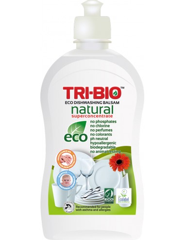 TRI-BIO, Ekologiczny Skoncentrowany Balsam do Mycia Naczyń, 420 ml