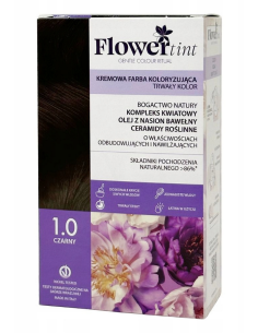 FlowerTint 1.0 Czarny - Naturalna trwała farba do włosów
